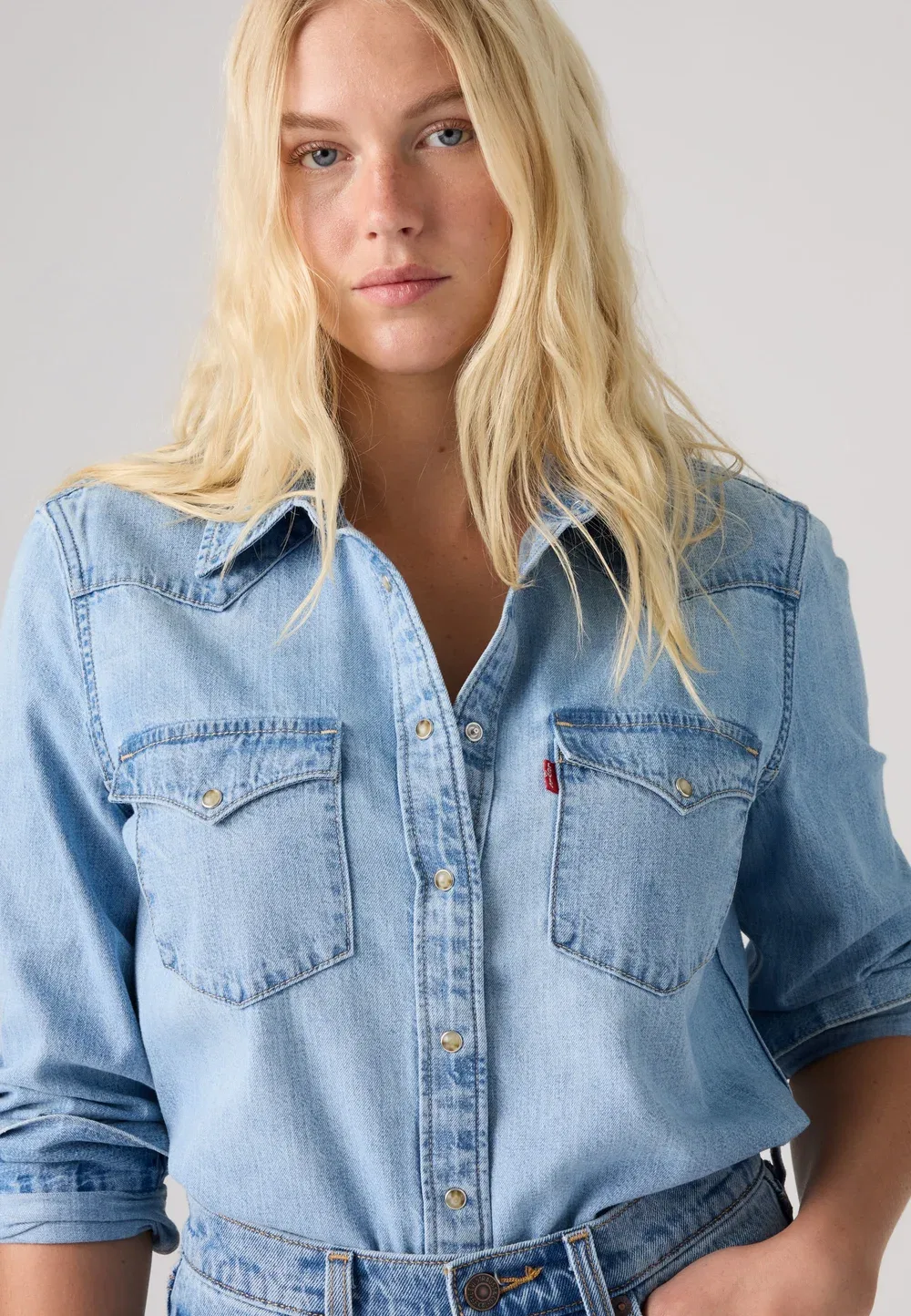 Классический вестерн - блузка на пуговицах Levi'S, Sunbleach Sunset — фото 4