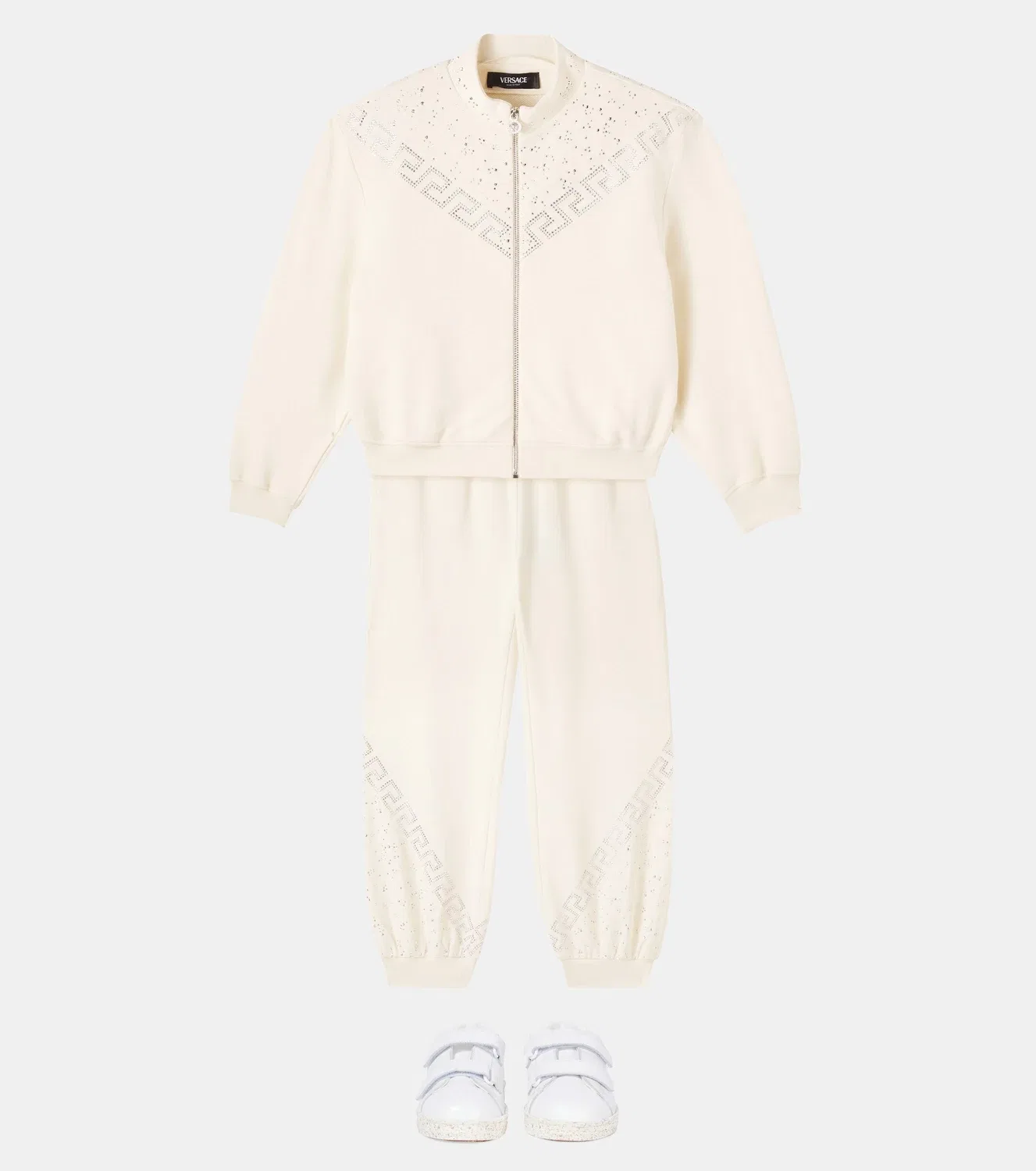 Свитшот хлопковый La Greca Versace Kids, белый — фото 2