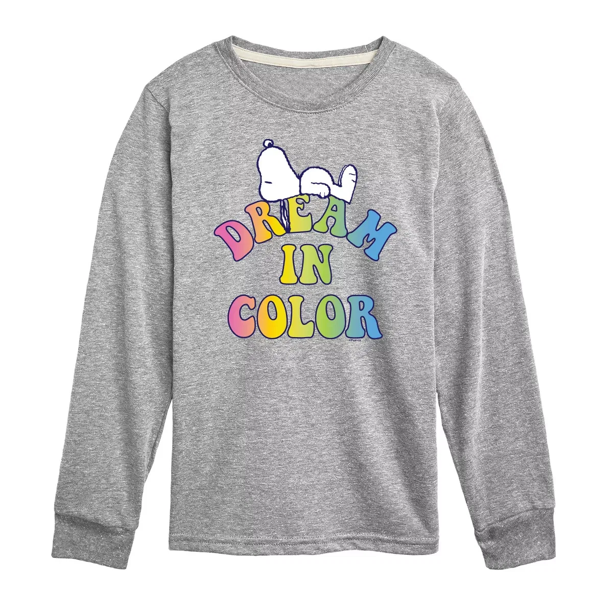 Детский лонгслив с принтом Dream In Color Peanuts, Navy