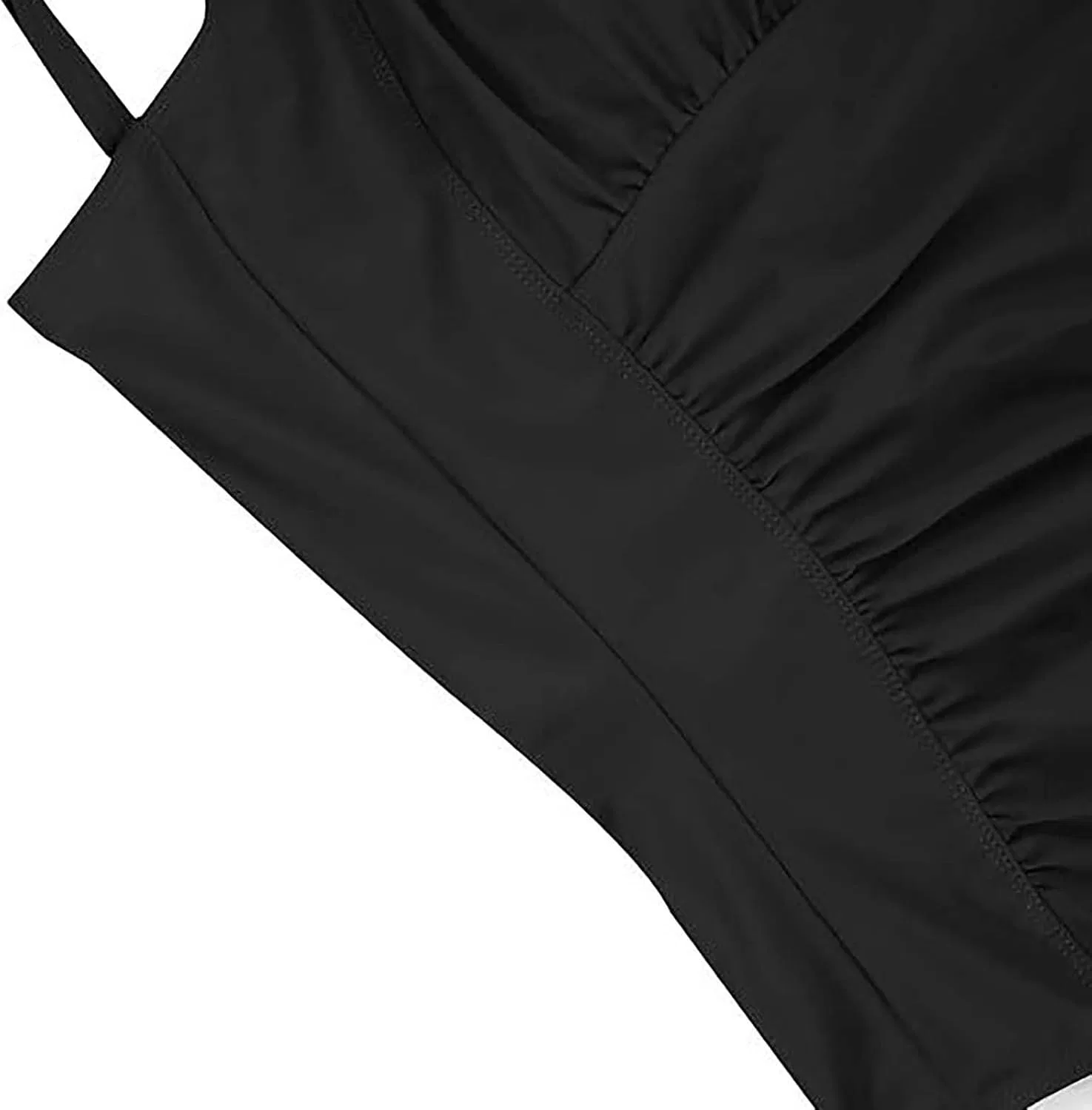 Женский слитный купальник с утяжкой живота Generic, Black — фото 4