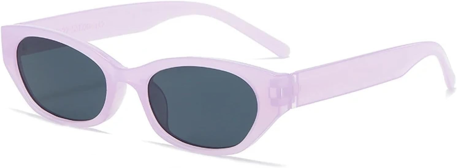 

Солнцезащитные очки с защитой от УФ-излучения UV400 | Треугольные «кошачий глаз» | Для женщин и мужчин, для занятий спортом на открытом воздухе и вождения DSVIGF, Purple Grey