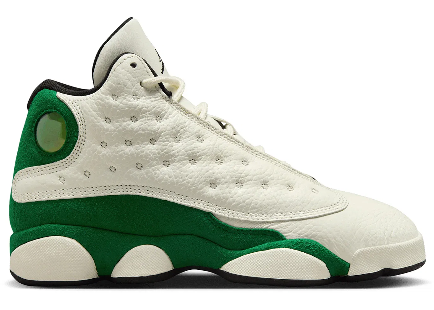 Детские кроссовки Lifestyle с контрастными акцентами Jordan 13 Retro, Sail/Black-Pine Green
