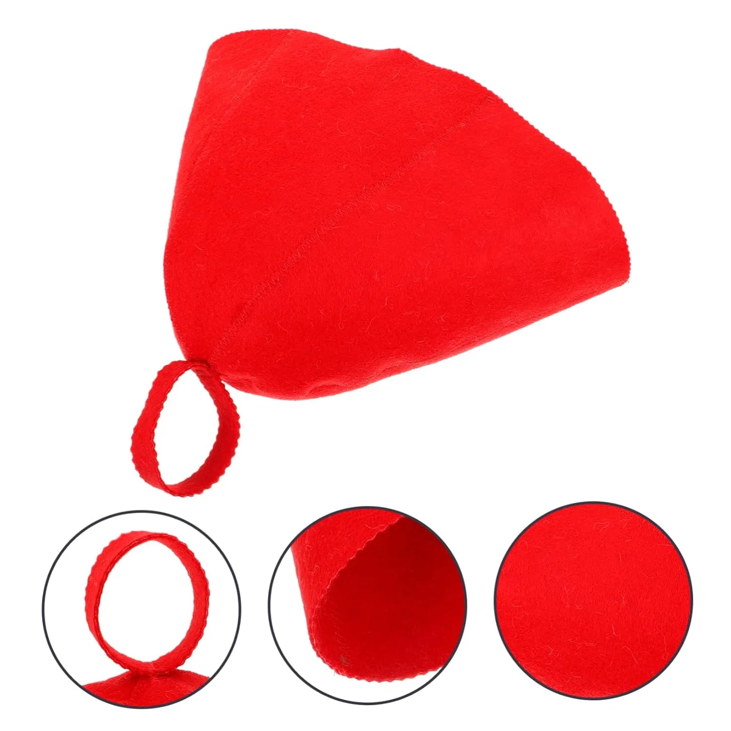 Шапочка для душа из фетра, Healeved, 3 шт, 30x25x25 см, Rot — фото 4