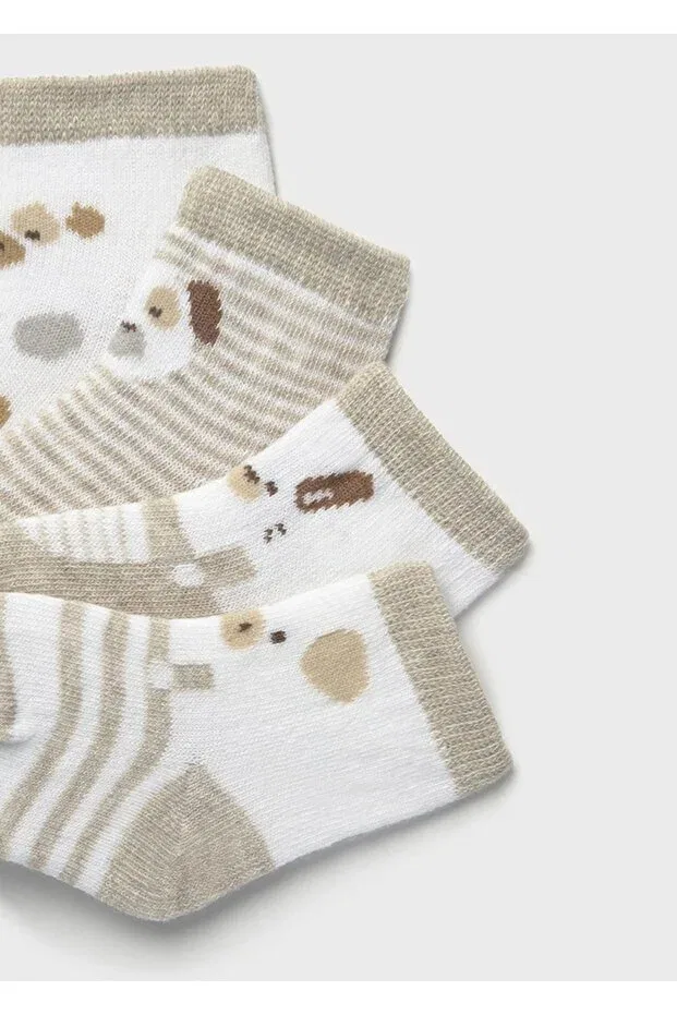Детский комплект носков для мальчиков хлопковый Basics Mayoral, Beige — фото 2