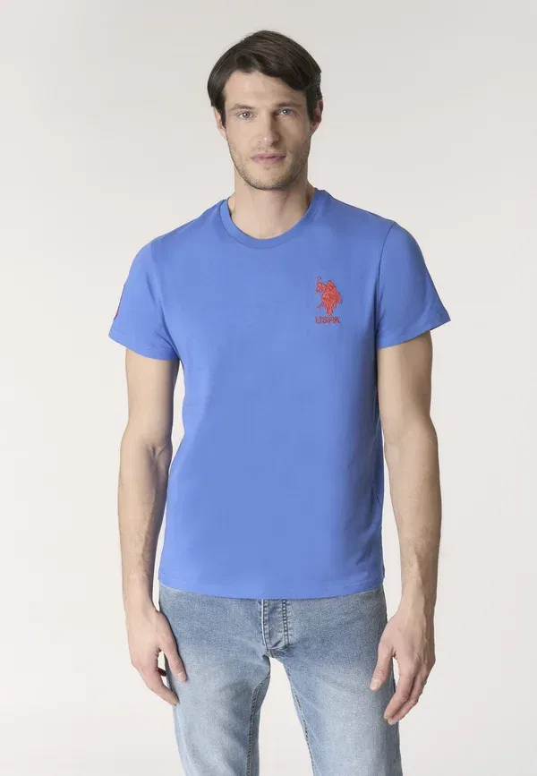 Футболка хлопковая print t-shirt U.S. Polo Assn., Blu, синий