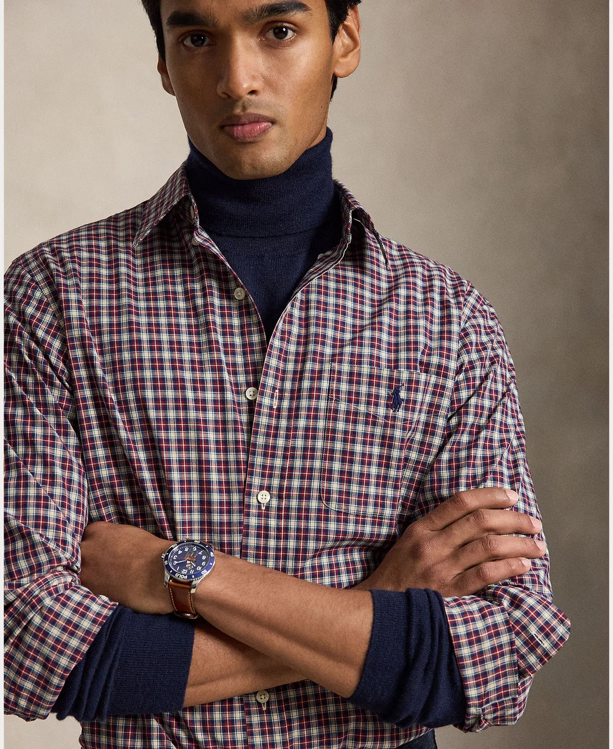 Мужская рубашка классического кроя, Popelina Fit, Polo Ralph Lauren, мультиколор — фото 3