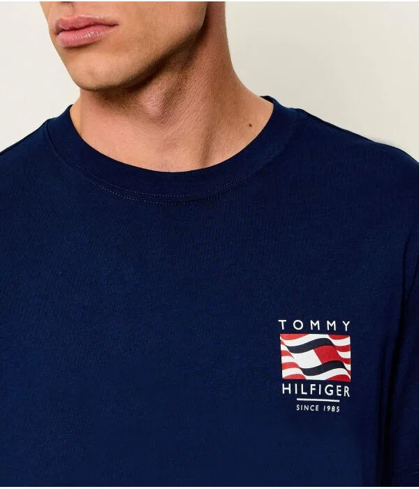 Мужская футболка с круглым вырезом Tommy Hilfiger, Blu Marino — фото 4