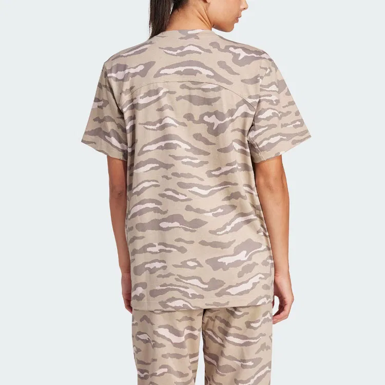 Футболка с опущенным плечом, Drop Shoulder Sleeve, Adidas, Shadow Khaki Brown — фото 4
