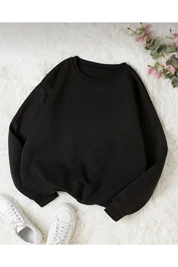 Детские свитшот для мальчиков с длинным рукавом Topçu, Black