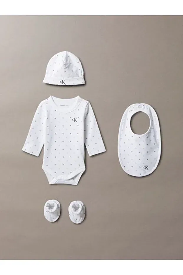 Детский для новорожденных комплект хлопковый Calvin Klein, White