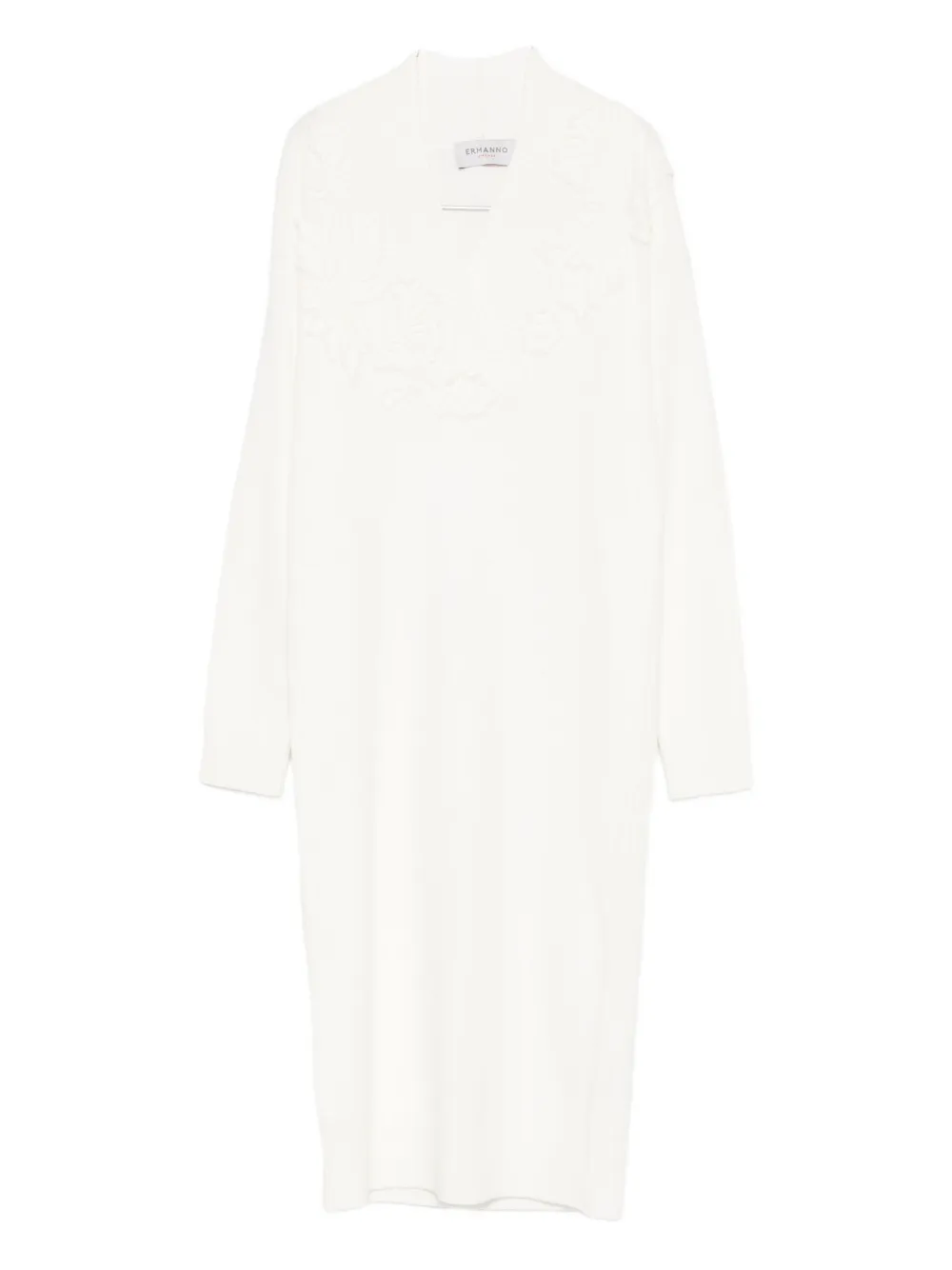

Платье с вышивкой-аппликацией ERMANNO FIRENZE, белый