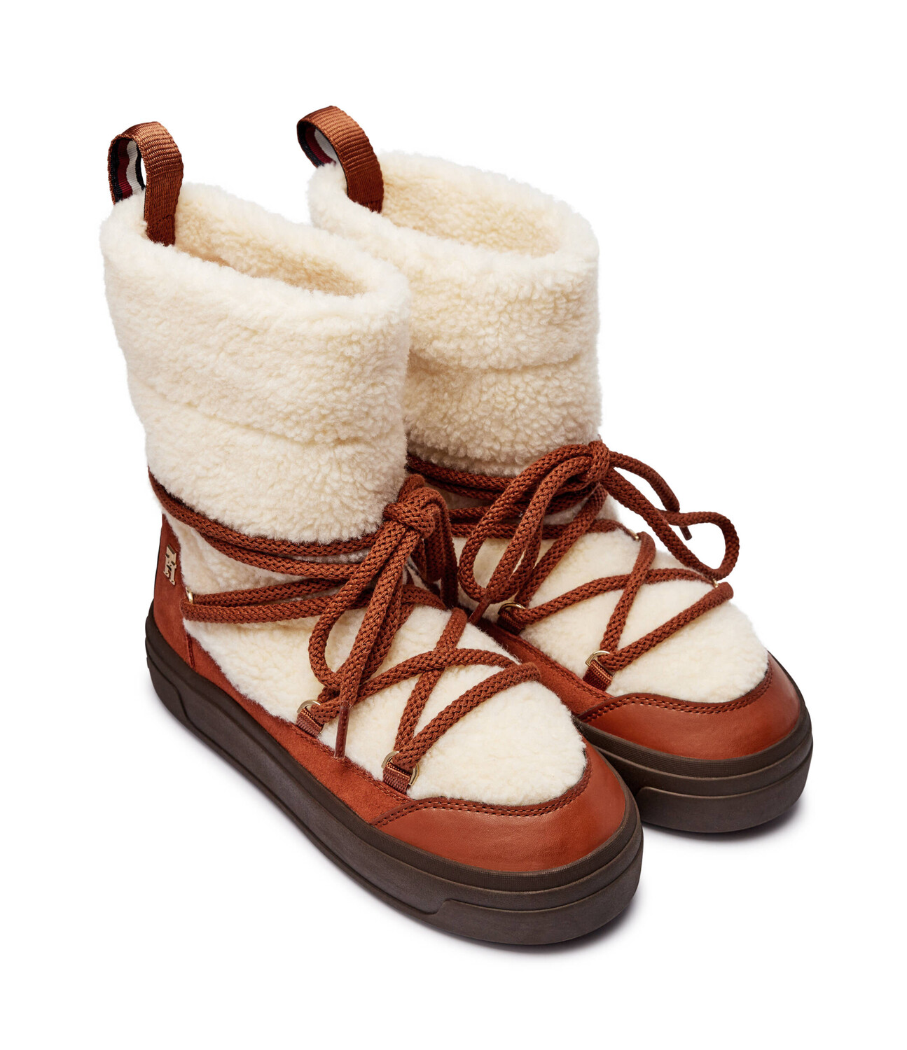 Сапоги Tommy Hilfiger shearling, коричневый — фото 3