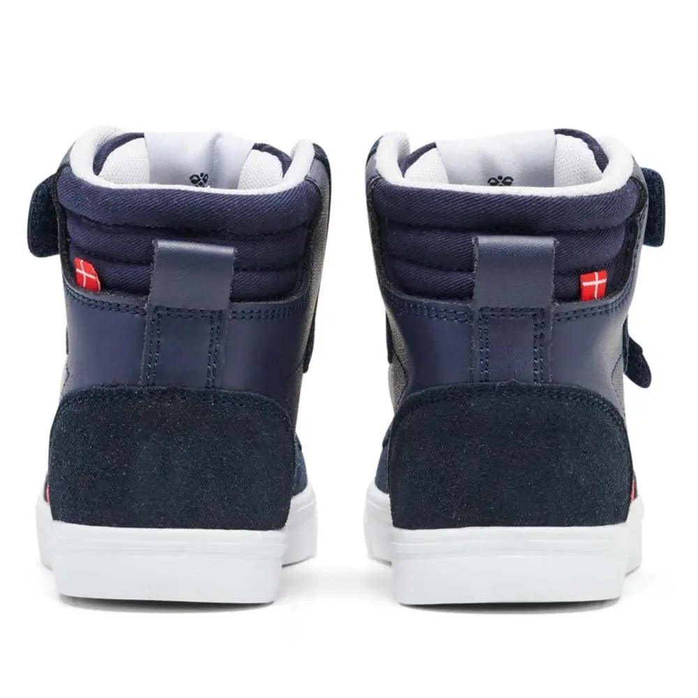 Кроссовки высокие Hummel Slimmer Stadil Leather, синий — фото 4