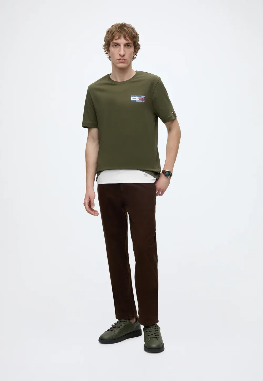 Футболка с принтом «Флаг любви бренда» Tommy Hilfiger, Huntsman Green — фото 2