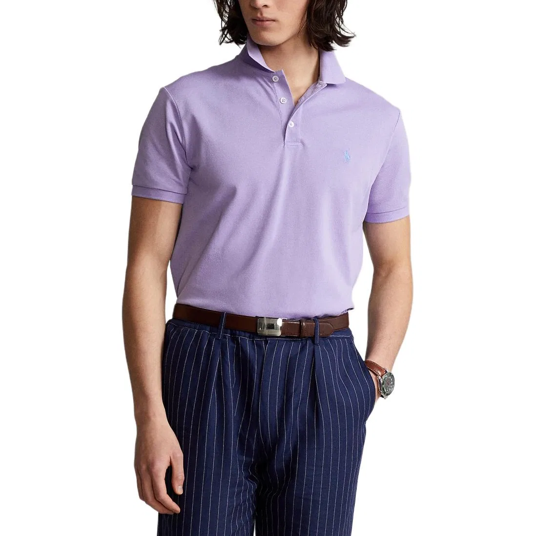 Мужская рубашка с длинным рукавом Polo Ralph Lauren, Light Purple — фото 3