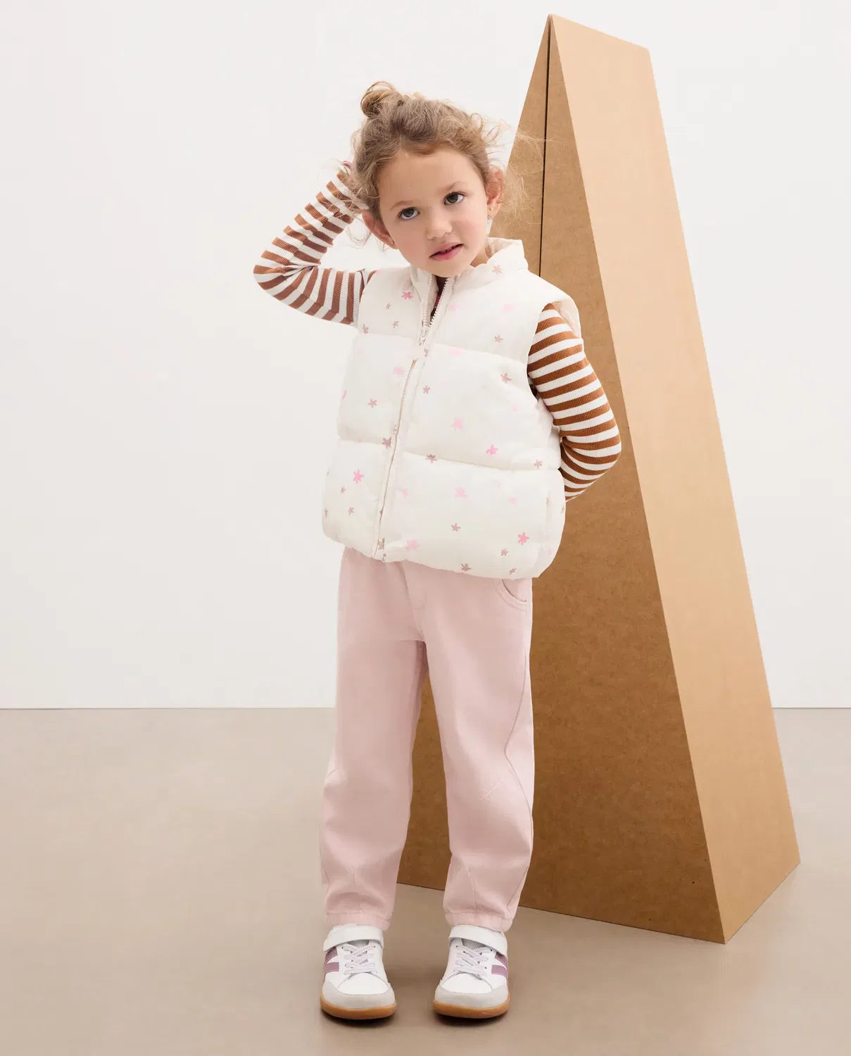 Детский жилет для девочек с принтом All Over Print Tone To Tone Flock Kids El Corte Inglés, Blanco — фото 2