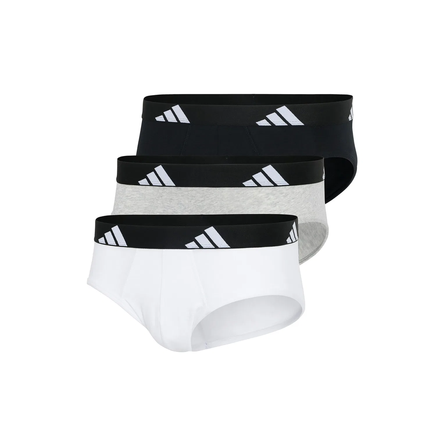 Мужские базовые трусы с логотипом Adidas Originals, Black/White/Grey