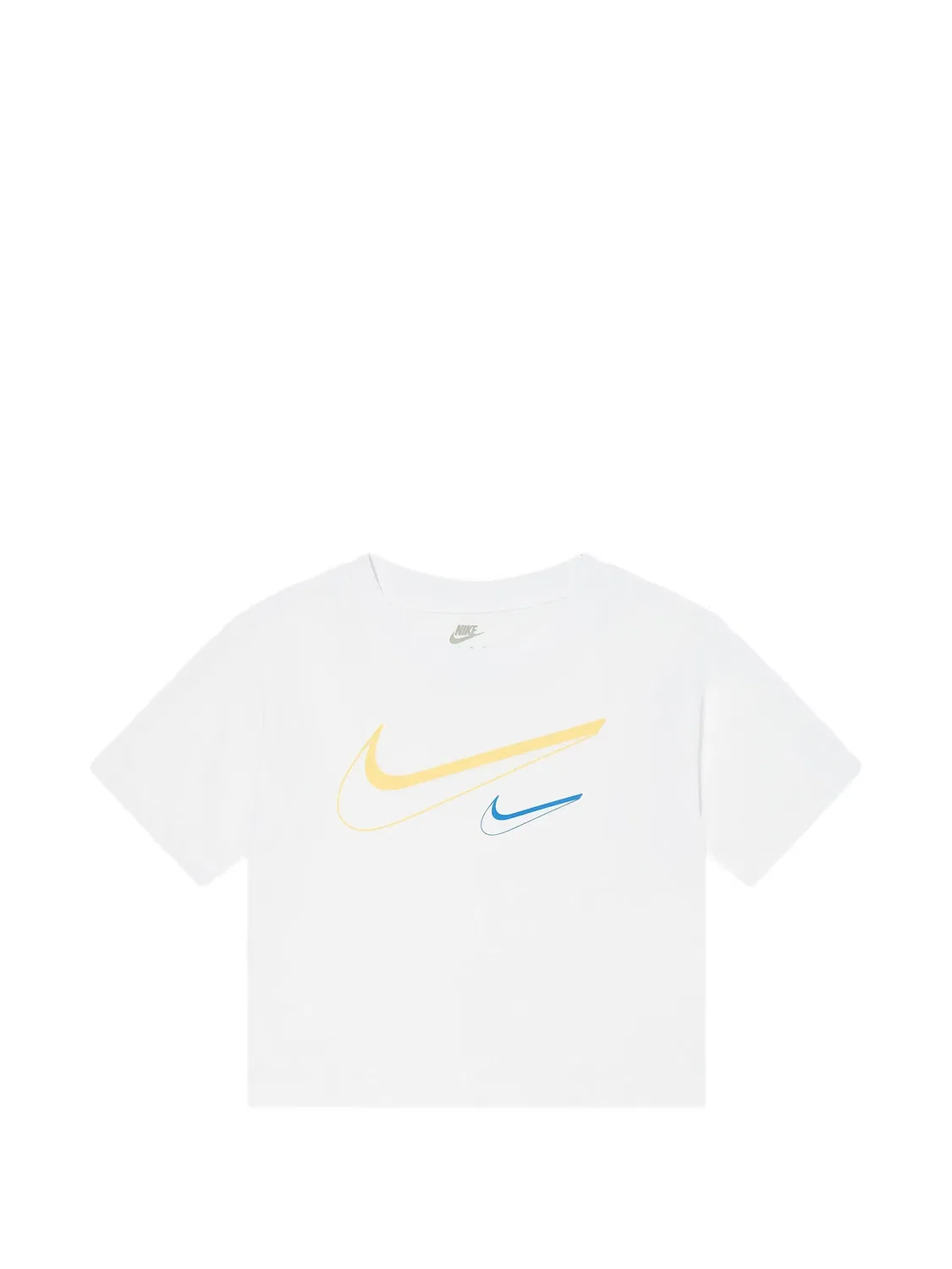 Футболка свободного кроя с принтом Swoosh Nike Kids, белый