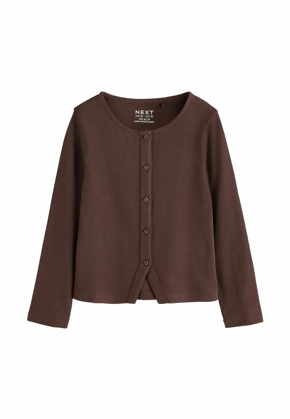 Комплект из 2 кардиганов с длинными рукавами в рубчик Next, Cream Brown — фото 2
