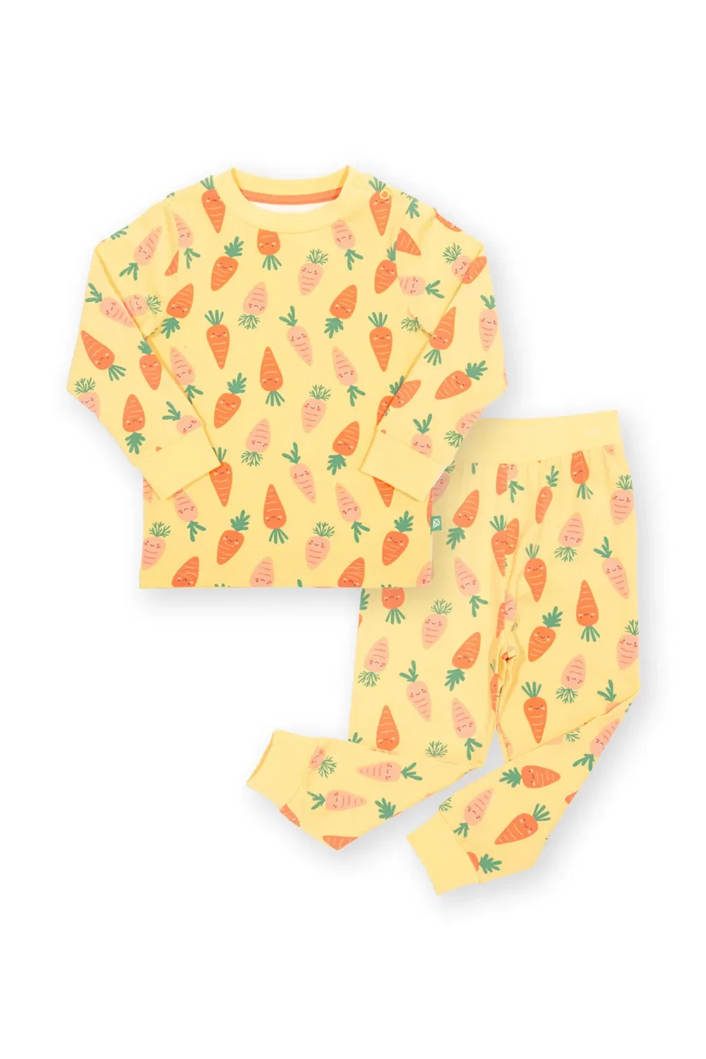 Детская пижама с принтом Happy Carrot Kite, Yellow