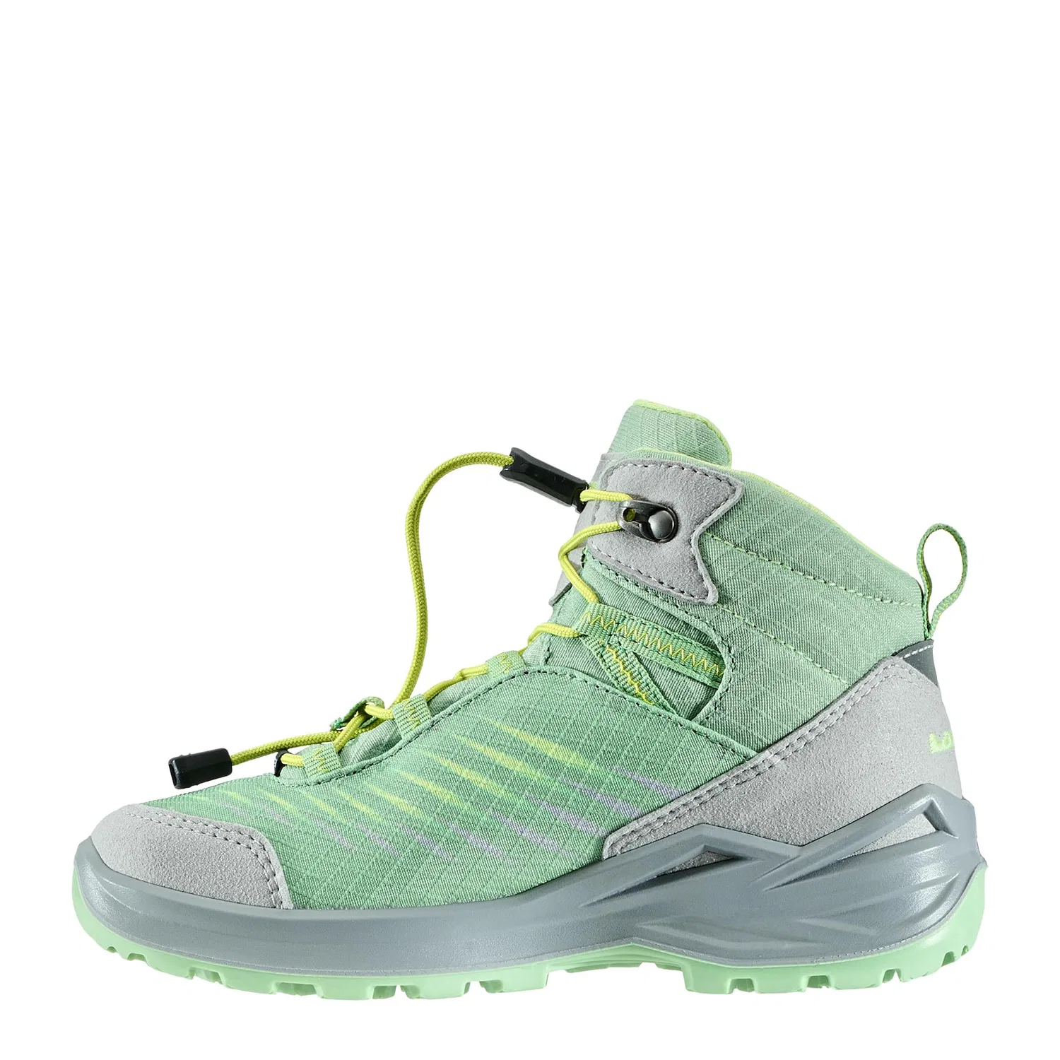 Детские ботинки для мальчиков с принтом Zirrox II Gtx Mid Jr LOWA, Smoke Green Mint