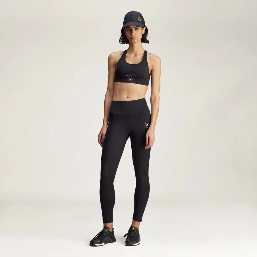 Леггинсы с высоким поясом By Stella McCartney 7/8 Yoga adidas, Черный — фото 3