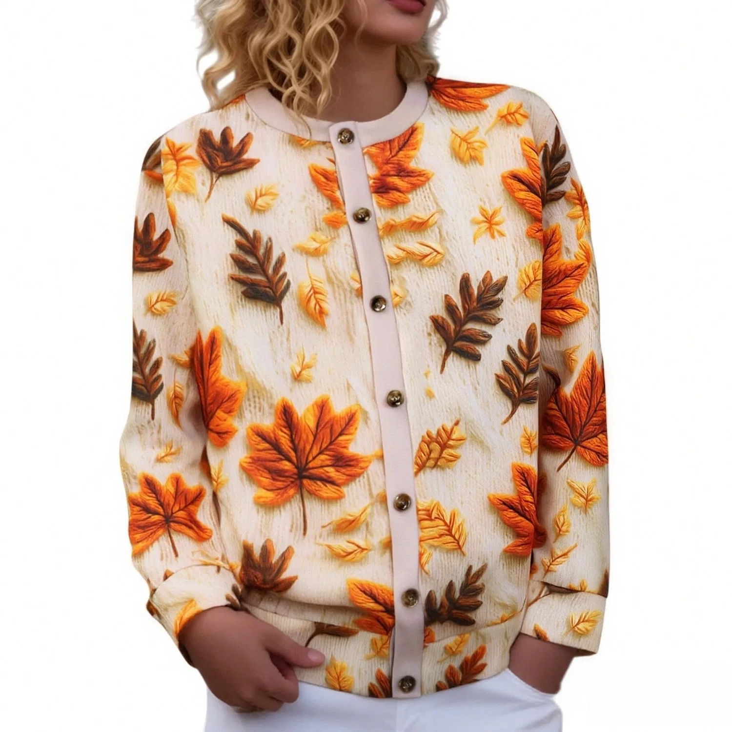 Женский кардиган с длинным рукавом Christmas Cardigan, dark khaki