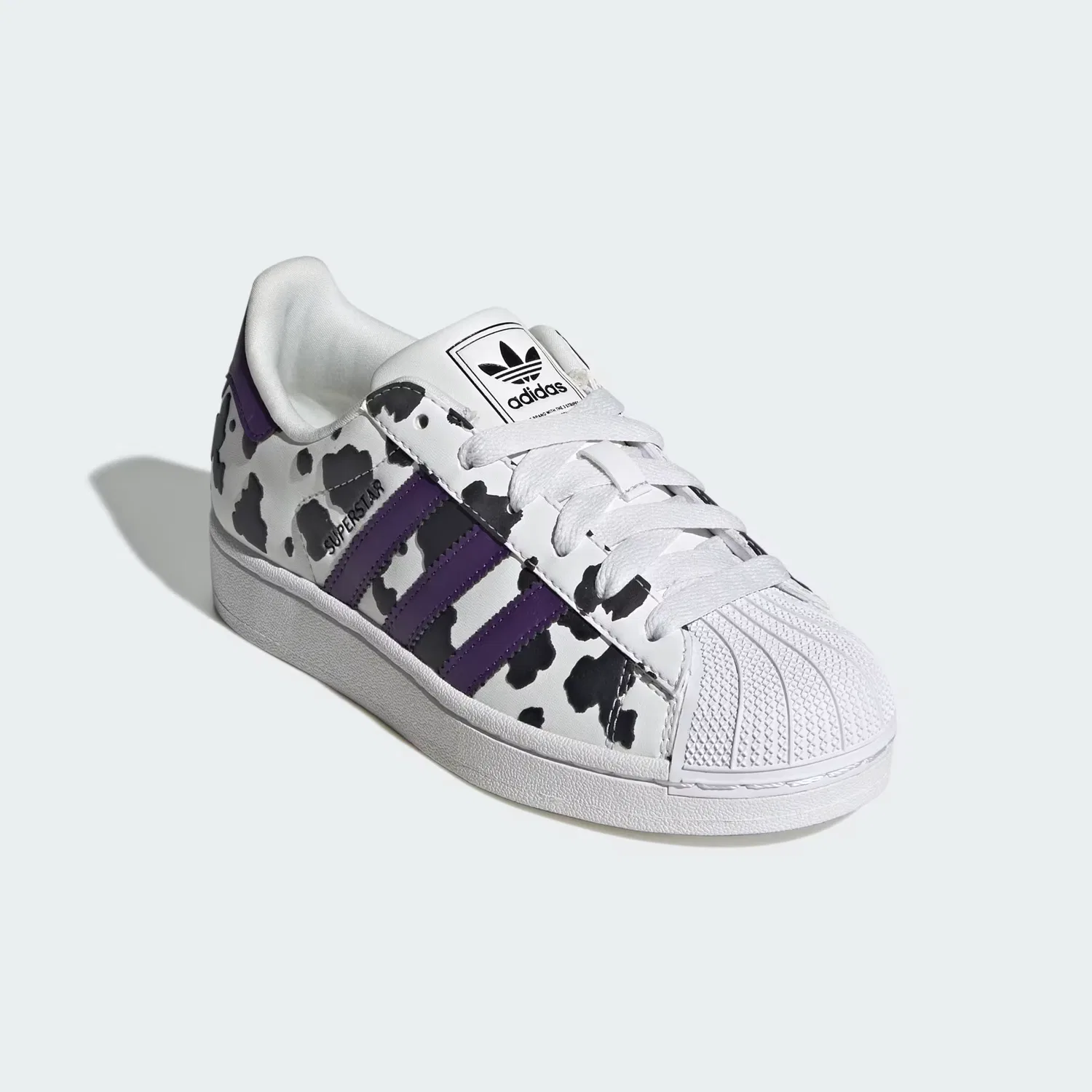 Детские кроссовки с ракушечным носком SUPERSTAR II Adidas Originals, кристальный белый/фиолетовый/облачно-белый — фото 4