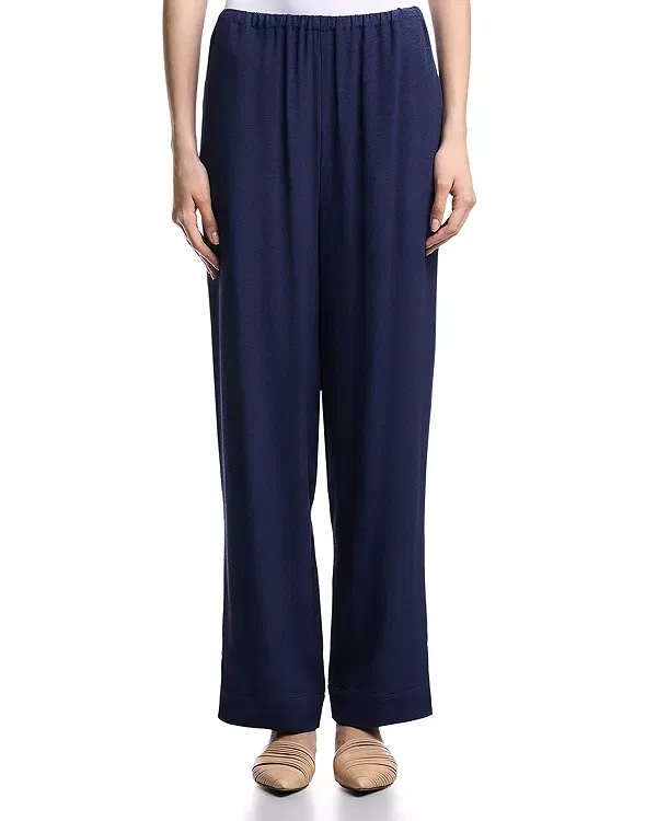 Женские брюки из жаккарда с принтом Fluid jacquard Emporio Armani, Mineral Blue