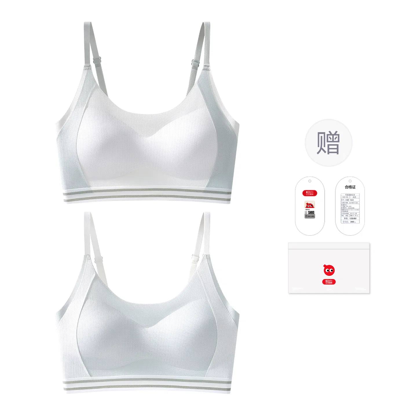 Детский бюстгальтер для девочек Red bean, Light Blue Tooth White