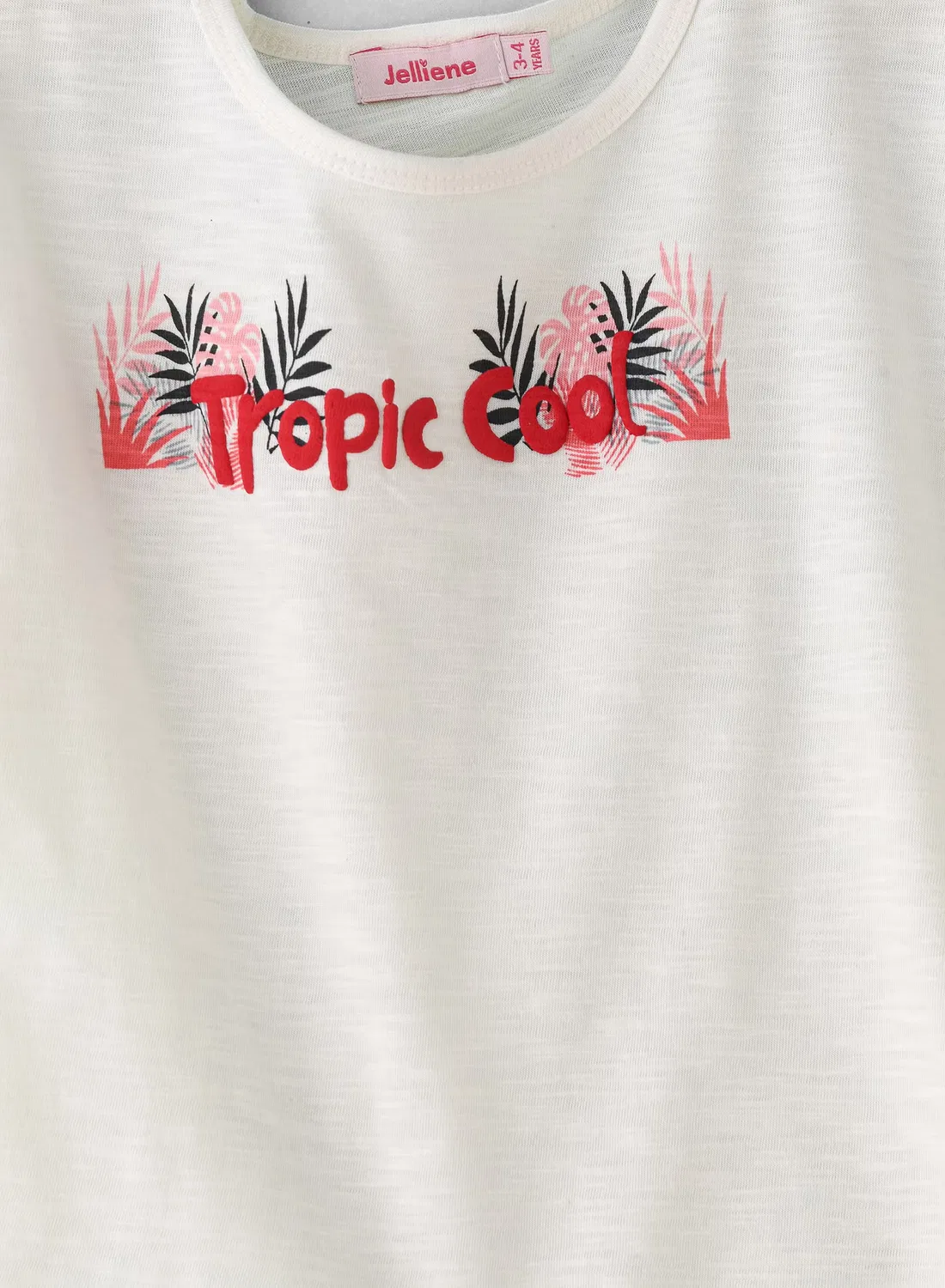 Футболка с вышивкой Tropic Cool Jelliene, белый — фото 3