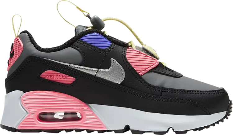

Кроссовки Nike Air Max 90 Toggle PS 'Smoke Grey Sunset Pulse', черный