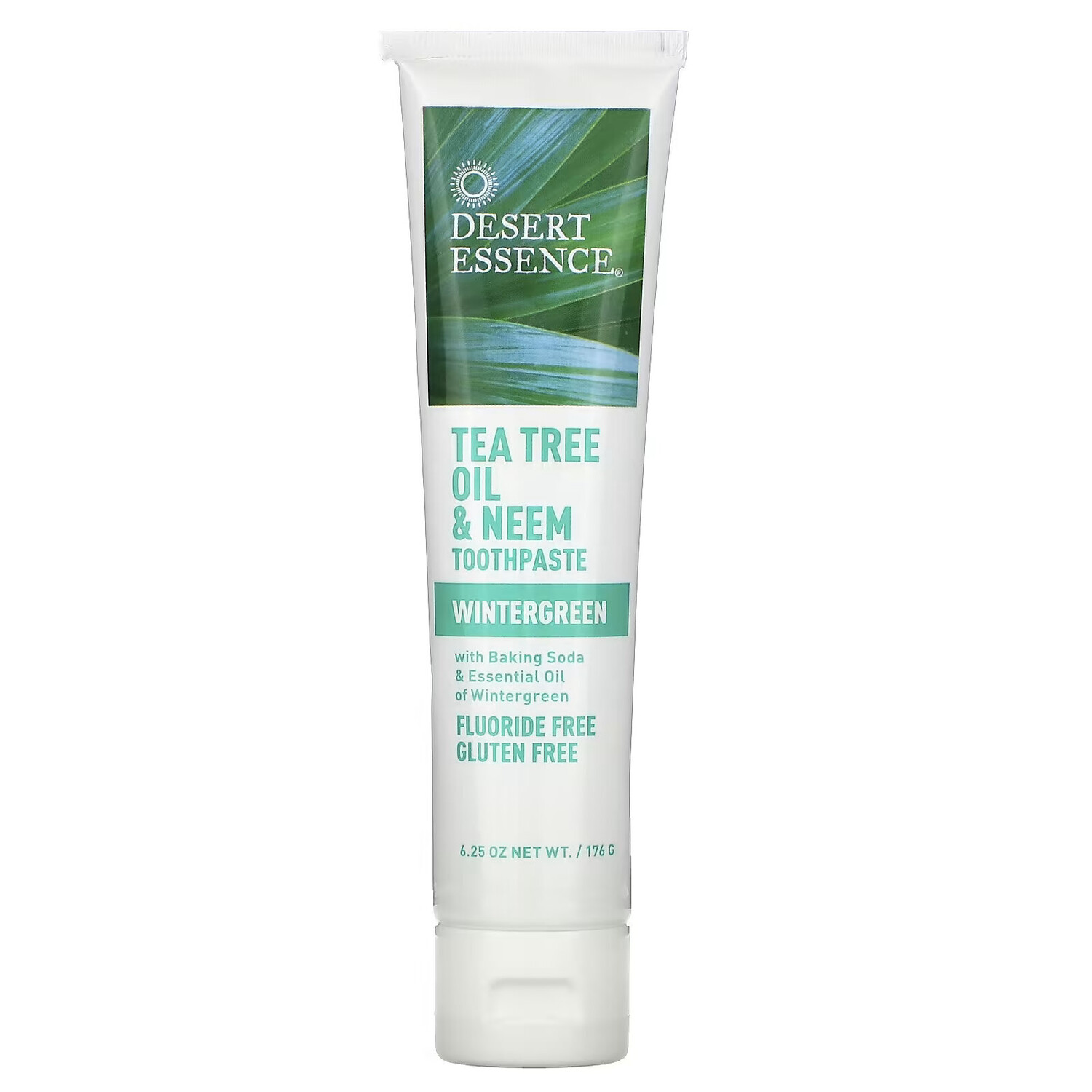 

Desert Essence, Зубная паста с маслом чайного дерева, азадихартой индийской и гаультерией, 6,25 унции (176 г)