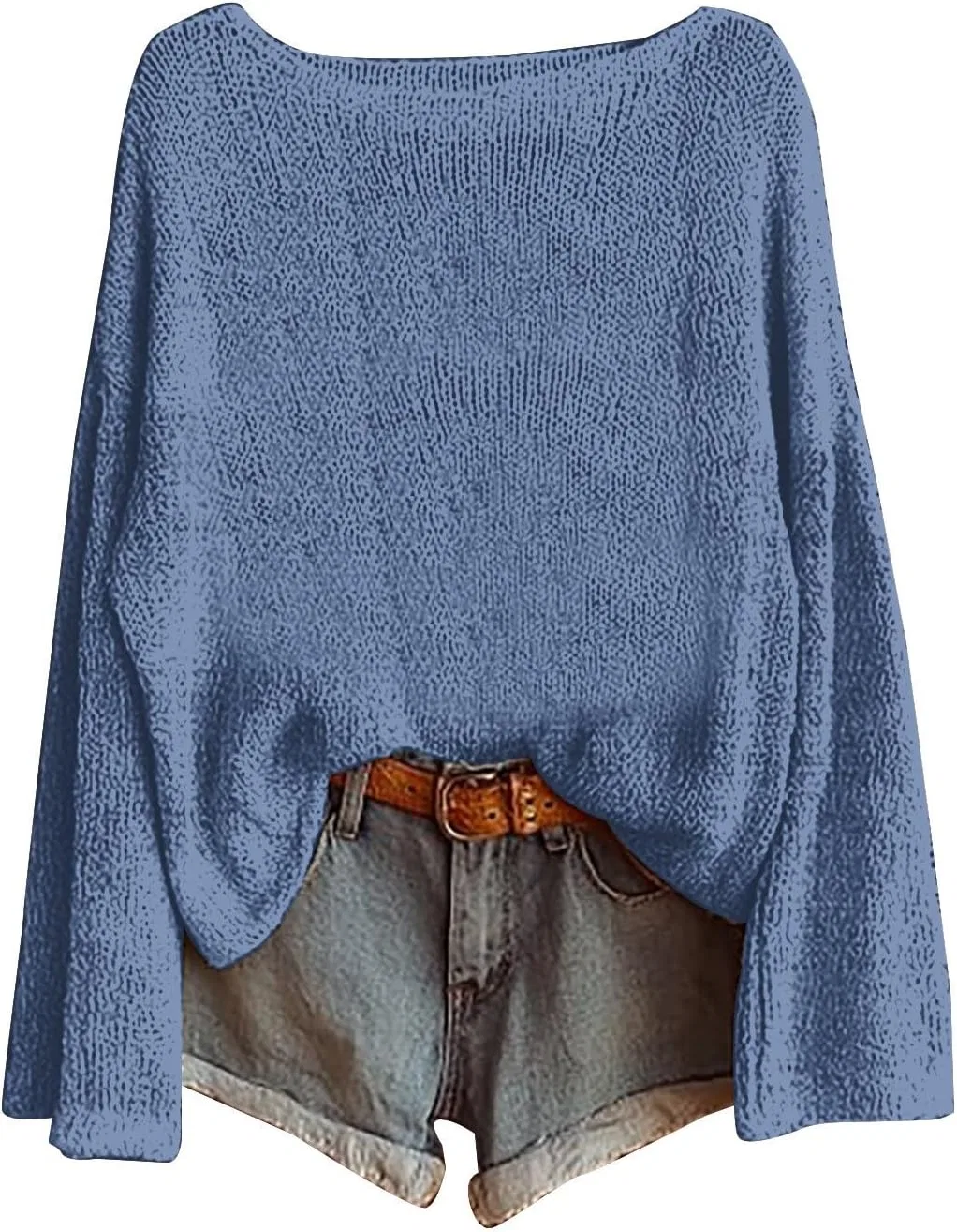 Женский свободный свитшот с графическим принтом, Oversized Baggy Fit, 1a-Blue