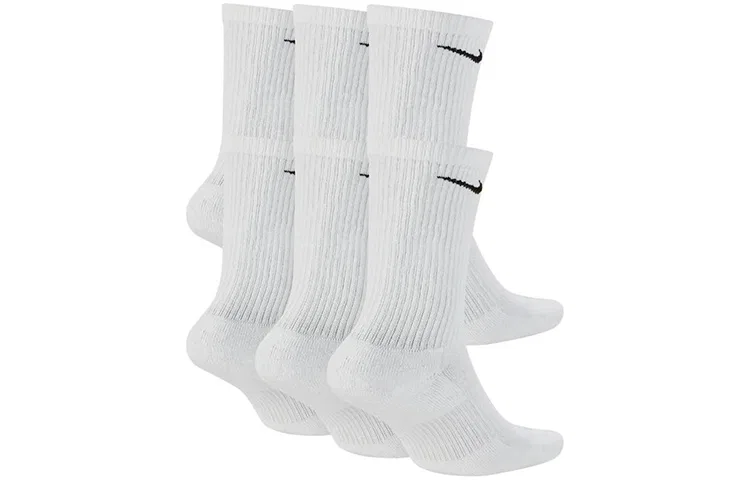 Мужские носки Nike Everyday Plus Crew, 6 пар, Белые — фото 3