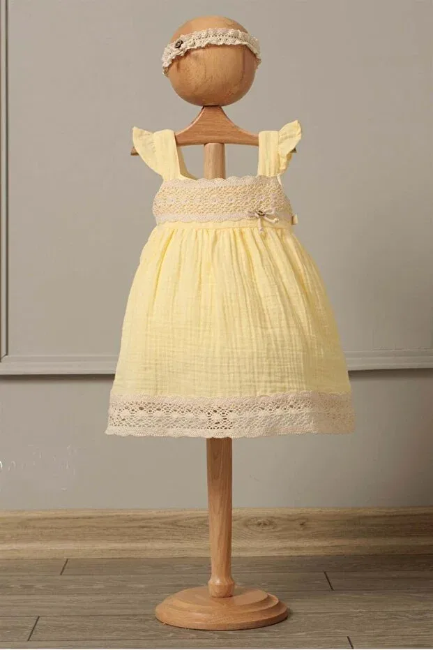 Детское платье для девочек хлопковое Cantoy, Yellow