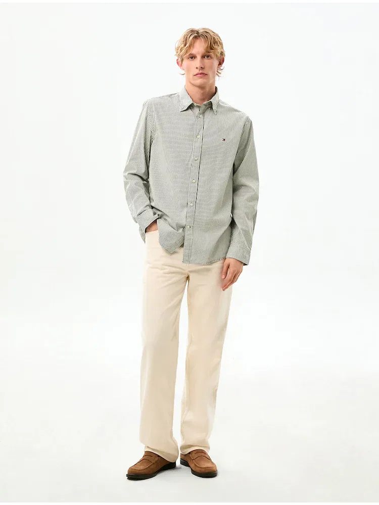 Рубашка с длинным рукавом Core Flex Pop Classic, Regular Fit TOMMY HILFIGER, Green — фото 2