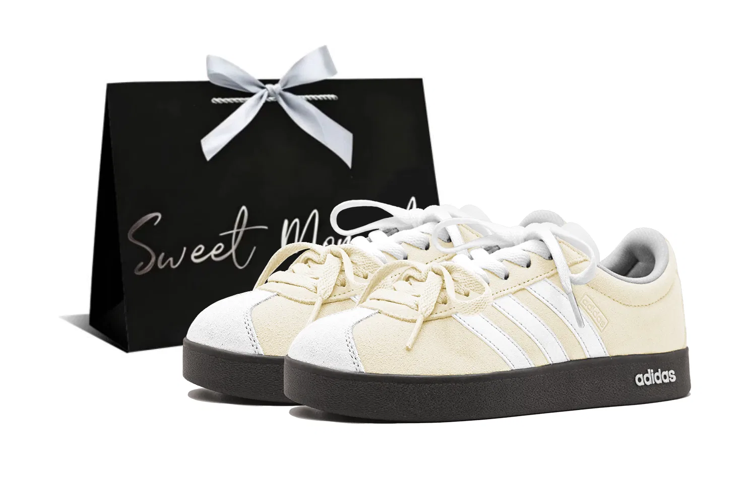 Детские кроссовки немецкие армейские Adidas Neo, Cream Apricot Yellow