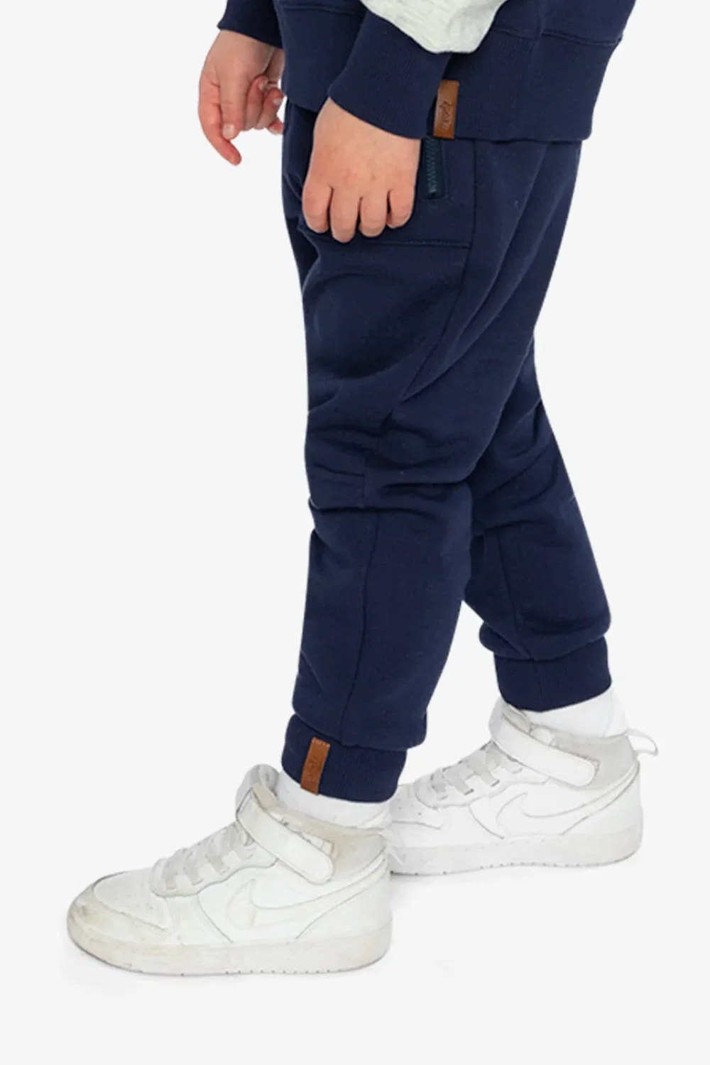 Детские спортивные штаны с карманами на флисе Deux par Deux, Dark Blue — фото 3