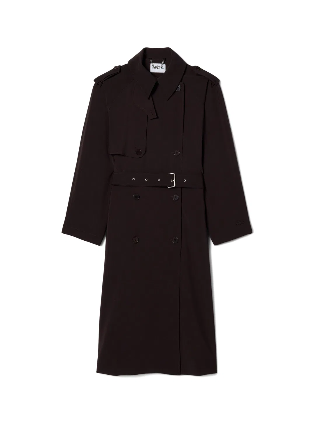 Тренчкот Lacoste oversize fit, коричневый