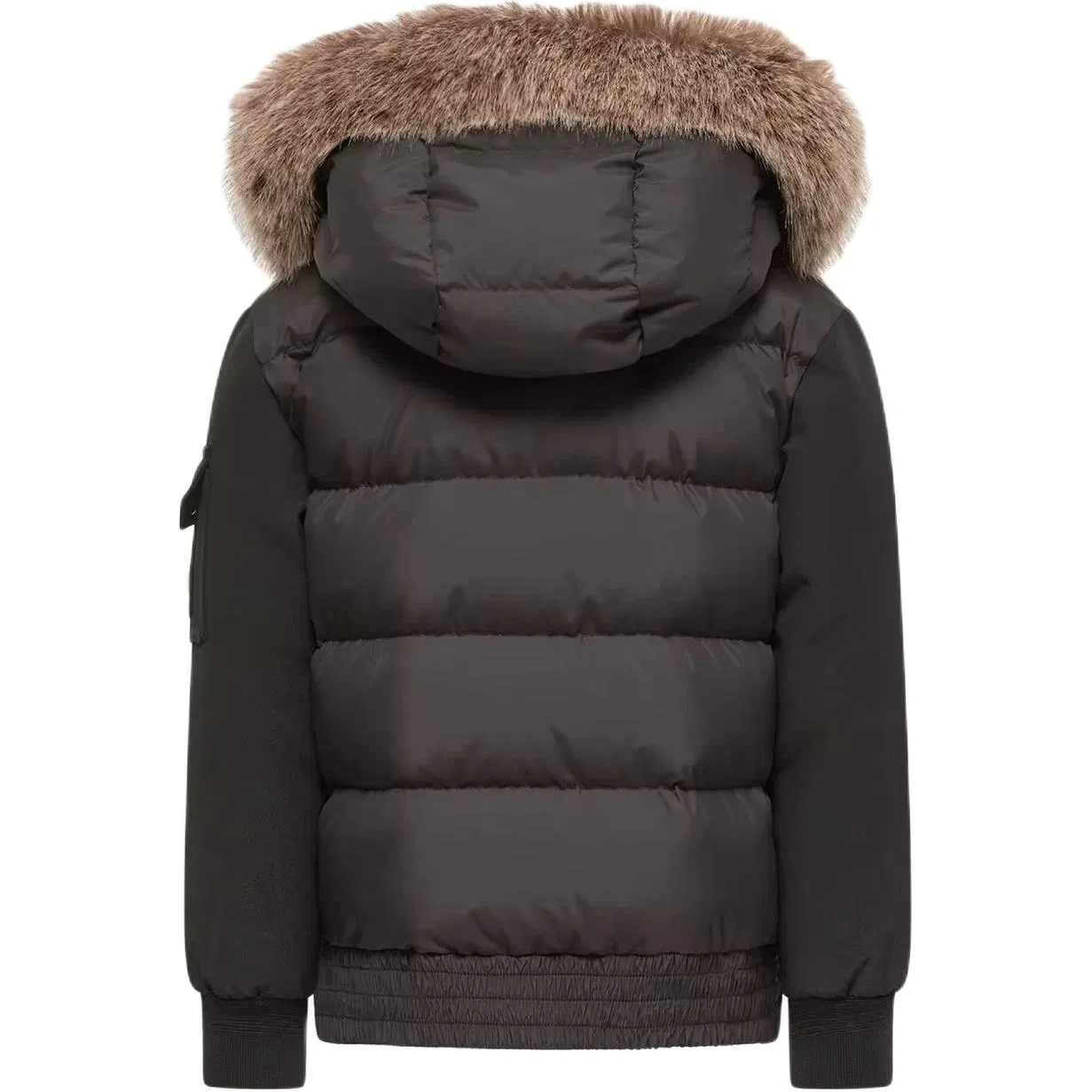 Детская куртка пуховик с капюшоном, Moncler, Black — фото 3