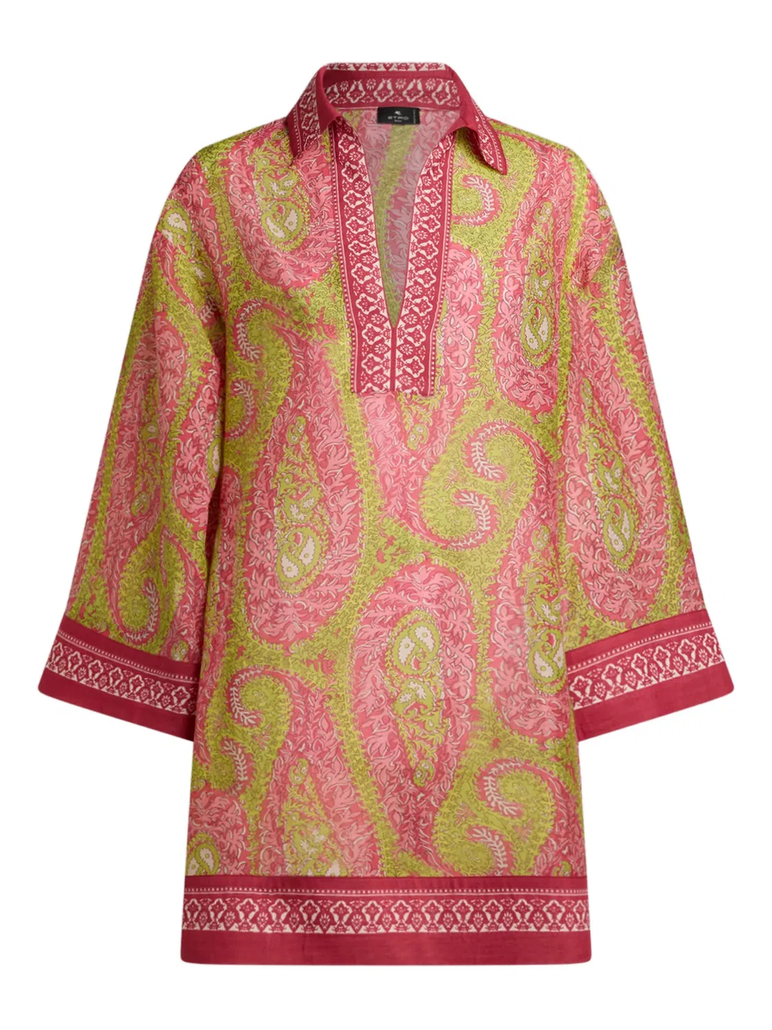 Платье мини с узором пейсли ETRO, розовый