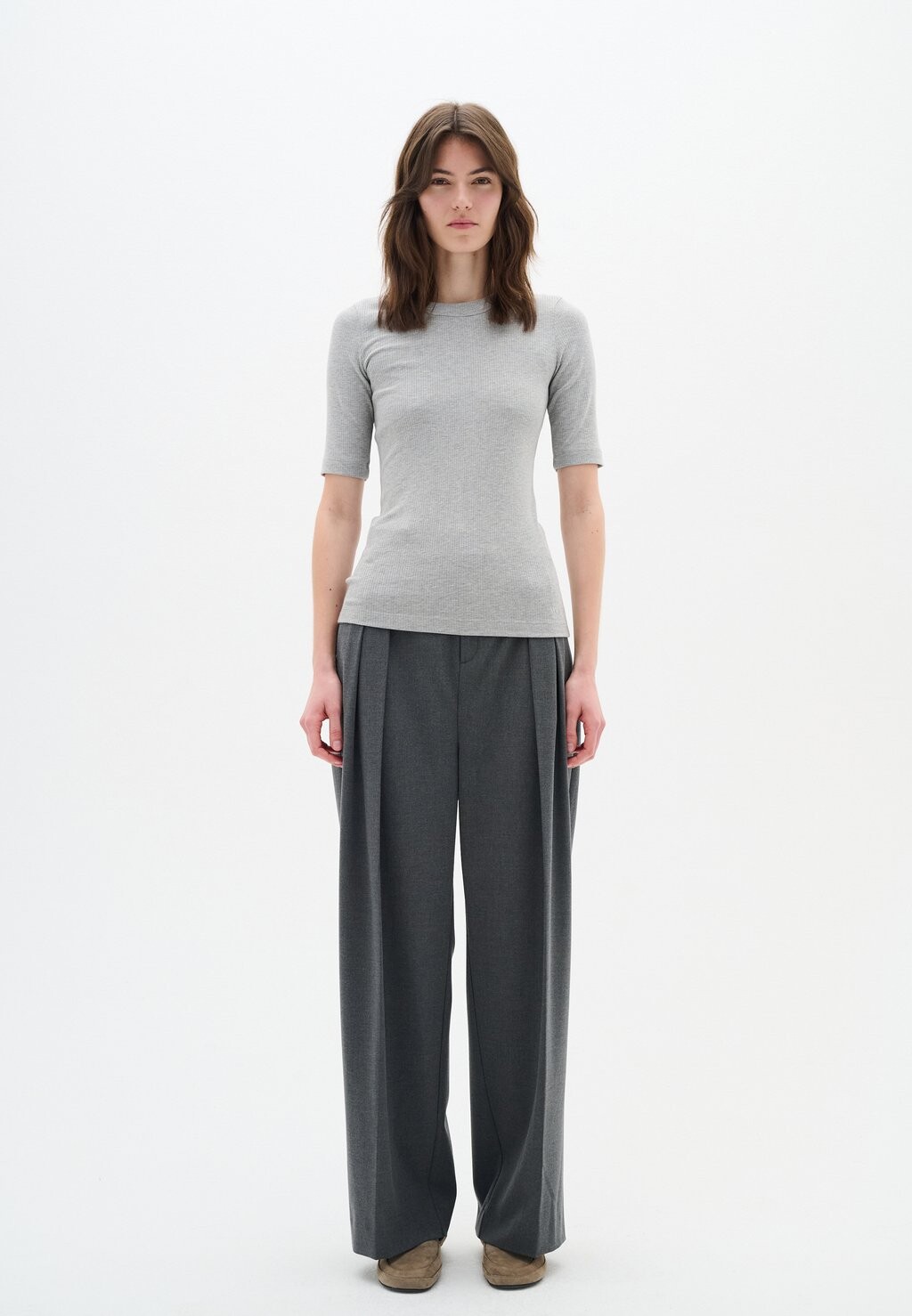 

Базовая футболка DAGNAIW MELANGE InWear, цвет Mottled Light Grey
