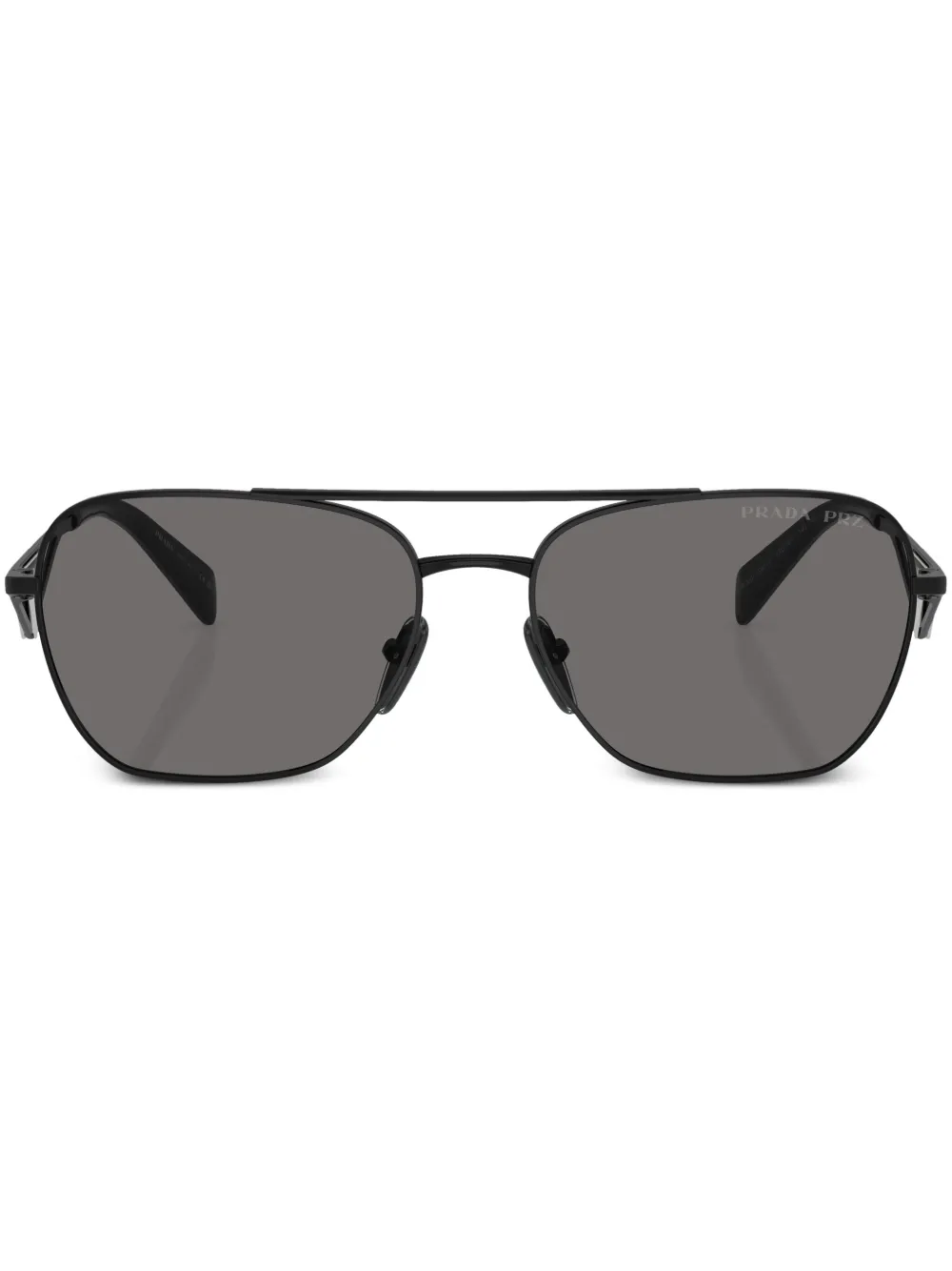 

Солнцезащитные очки-пилоты с логотипом Prada Eyewear, черный