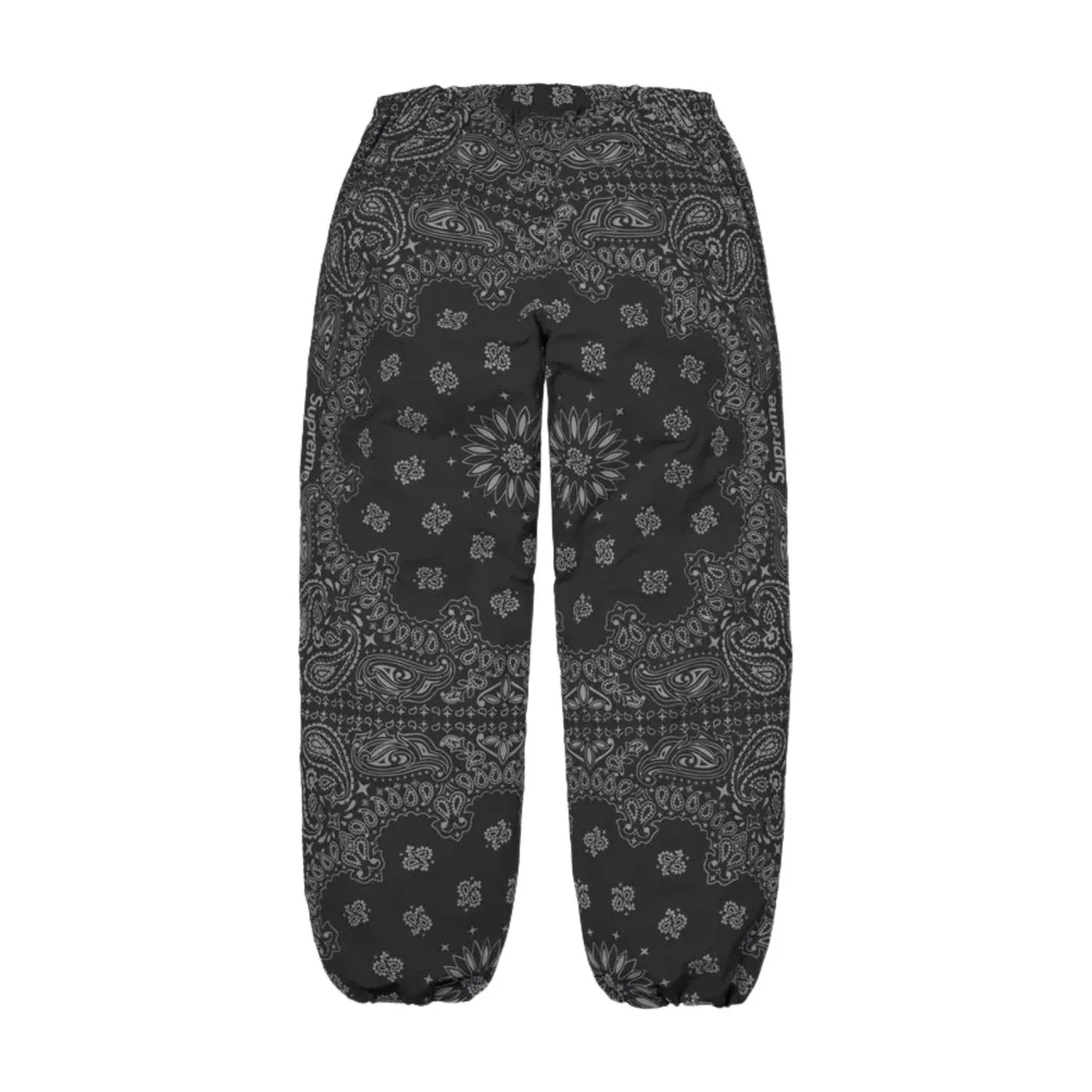 Мужские спортивные штаны с принтом Reflective Bandana Supreme, черный — фото 3