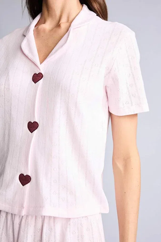 Детский комплект пижам для девочек хлопковый 100% Cotton 2-Piece Pajama Set Defacto, Pink-Pn648 — фото 4