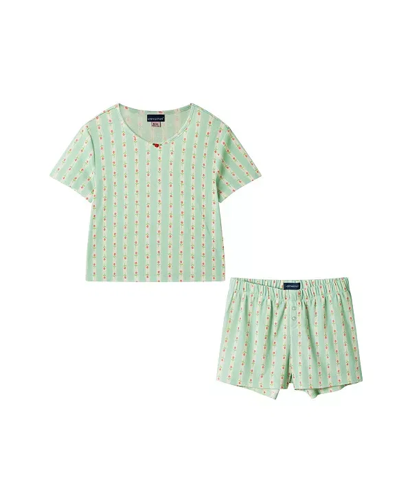 Детский комплект для сна с длинным рукавом Big Sister Butterfly Andy & Evan, Light Green Floral
