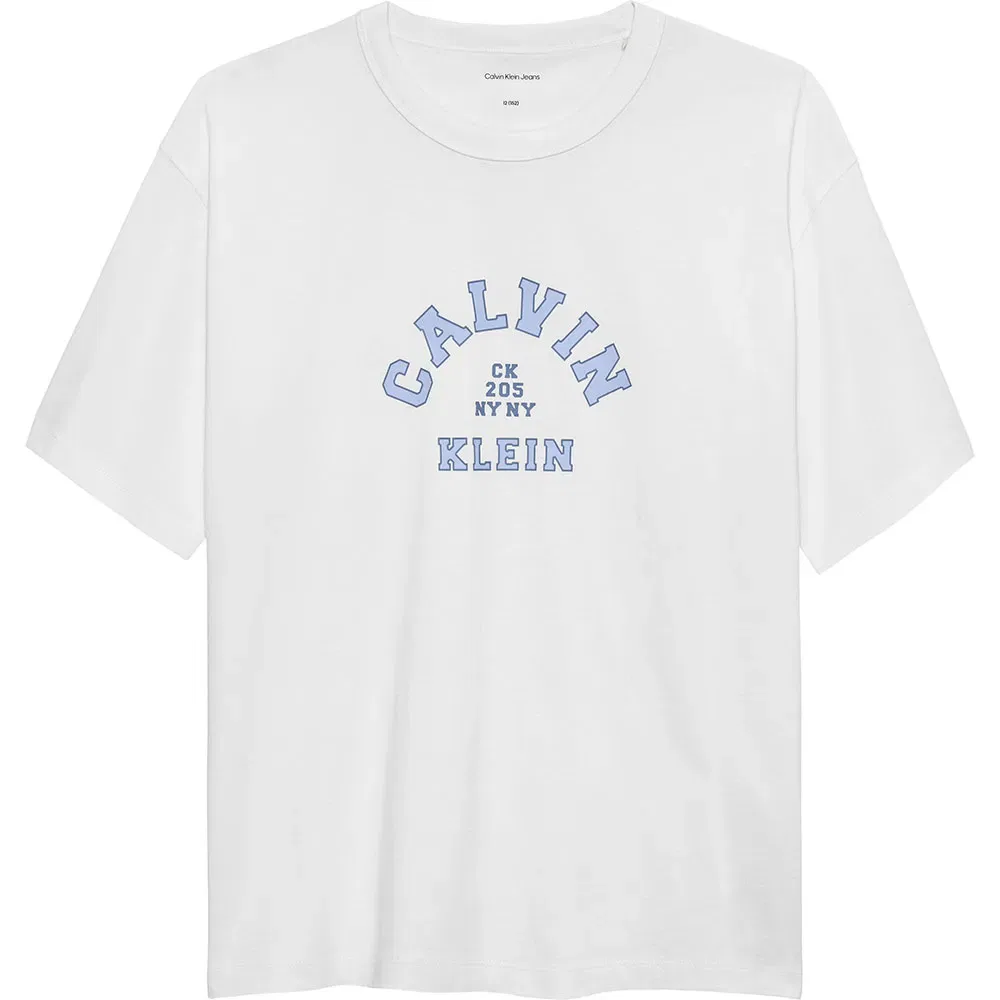 Детская футболка с принтом Calvin klein, White