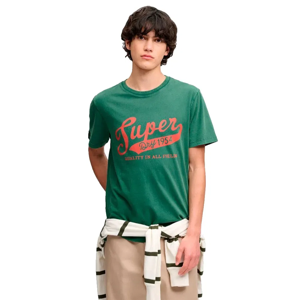 Мужская футболка с принтом Vintage Script Superdry, Green