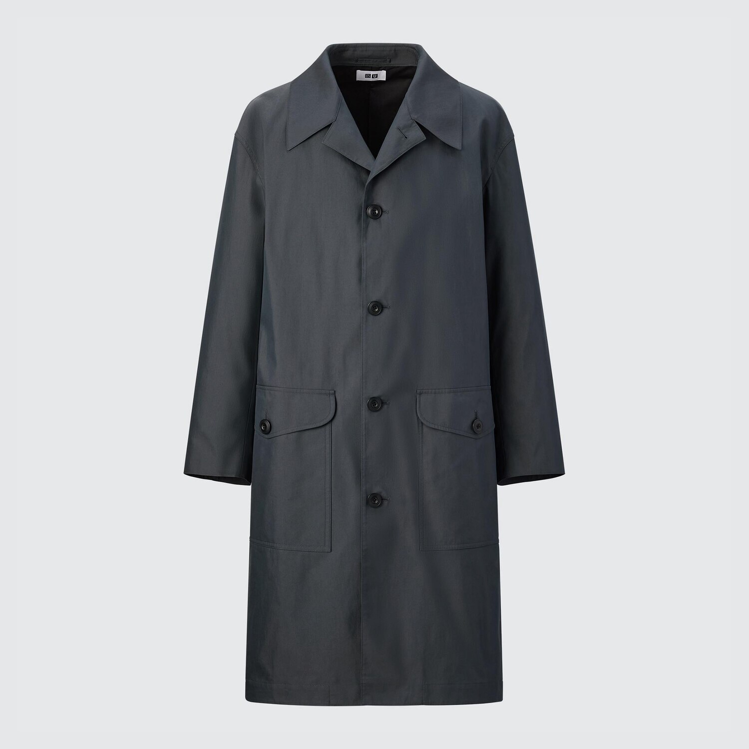 

Мужской однобортное плащ Uniqlo U Collection, 08 темно-серый